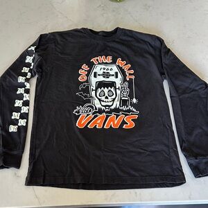 Vans Kids Black Graphic Long Sleeve Tee